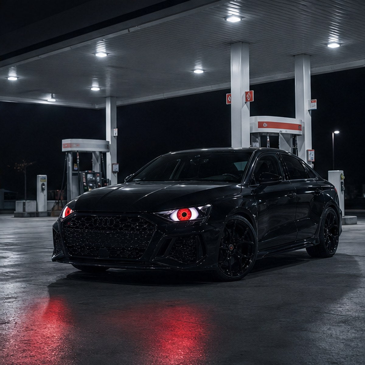 Demon eyes at night