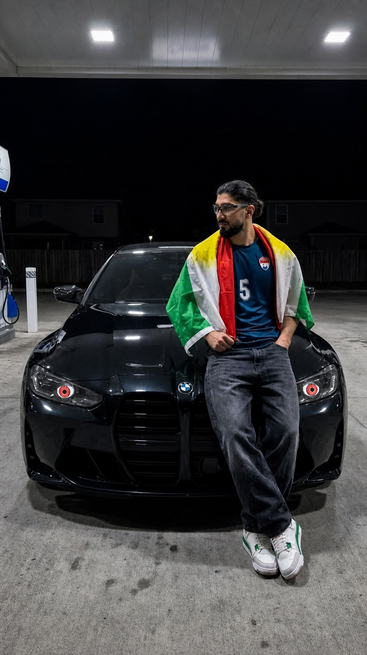 BASILISK owner-style night shot by fuel pumps